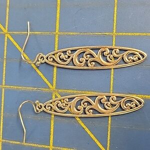 Filigree Silver Tone Earrings